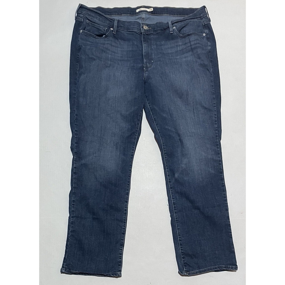 Levis Jeans‎ Womens 22 W X 29 Blue Classic Straight Leg Mid Rise Stretch Denim